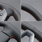 MEWANT DIY Stitching 3D Style Steering Wheel Cover Wrap for Tesla Model 3 Highland 2023-2025/Model Y 2025 Highland for Tesla Model 3/Model Y Accessories(3D Style)