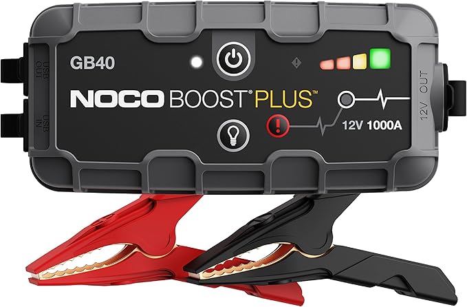 NOCO Boost GB40: 1000A UltraSafe Jump Starter - 12V Lithium Battery Booster Pack, Portable Jump Box, Power Bank & Jumper