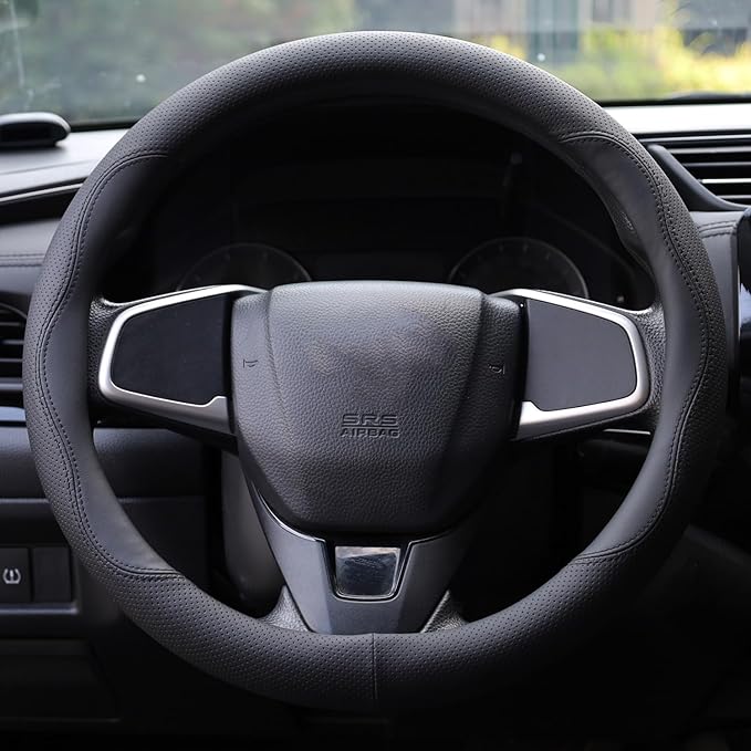 XHRING Car Steering Wheel Cover for Honda Civic Accord CRV HRV Pilot Passport Odyssey Element Insight Fit Ridgeline Clarity C