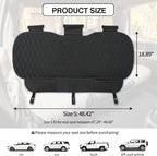 Leader Accessories Universal Black Faux Linen Rear Car Seat Cover Size S - Bench Seats Protector for Most Vehicles Cars Truck