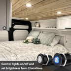 Acegoo RV 3 Way Dimmer Kit DC12V All-Aluminum 3-Way Dimming Switch for Boat Motorhome Camper Van Trailer Truck Car LED Strip Light, Multi Location On/Off/Dimming Switch, DC12-24V 6Amps (Black)