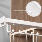 Pull-Out Clothes Rail, Extendable Clothes Hanger, Bearing 35kg, Closet Clothes Rod, Damping Double Slide Rail, Valet Rod (Col