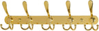 Dseap Coat Rack Wall Mounted - 5 Tri Hooks, Heavy Duty, Stainless Steel, Metal Coat Hook Rail for Coat Hat Towel Purse Robes 