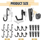Kathfly 30pcs Pegboard Accessories 10 Clips 20 Hooks, Peg Board Accessory Kit for Wall Organizer Compatible with IKEA Skadis 