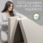 Milliard Trifold Mattress, Queen Size, 6 inch, Portable Foldable Mattress Queen with Memory Foam & Washable Cover, Tri-Foldin