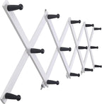 SKOLOO Hat Rack for Wall with 14 Hooks, Solid Wooden, Modern, Expandable Coat Rack Wall Mount for Coats, Hats, Bags, Baseball