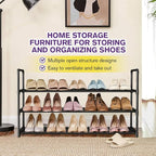 Shoe Rack - Metal Shoe Rack Organizer - Stackable Shoe Storage Shelf for Entryway, Closet, Bathroom 30cm(D) x 92cm(W) x 55cm(