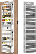 Mefirt Over The Door Organizer, 7 Tier Door Hanging Organizers with 7 Large Pockets 12 Side Pockets, Behind Door Storage Hang