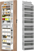 Mefirt Over The Door Organizer, 7 Tier Door Hanging Organizers with 7 Large Pockets 12 Side Pockets, Behind Door Storage Hang