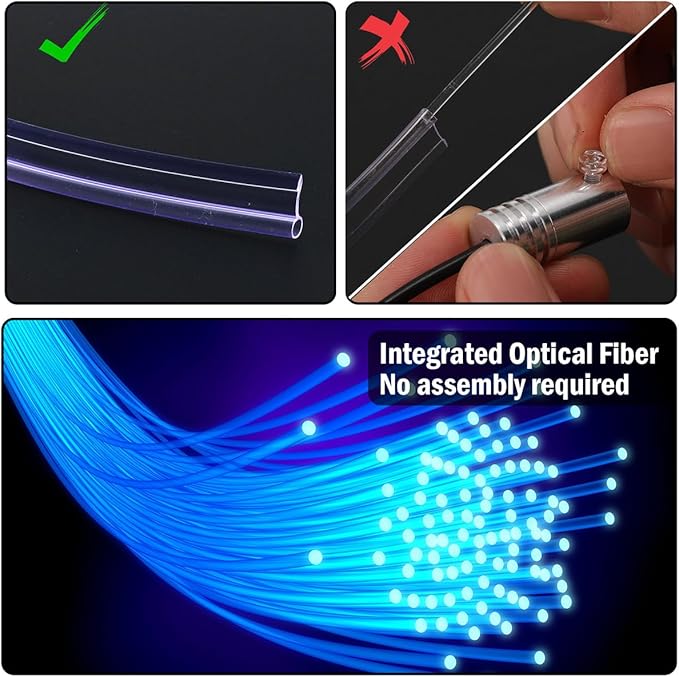 Car Led Lights Interior, Smart APP Control RGB Ambient Lighting Car, 64 Color 28 Modes Voice Activated LED Fiber Optic Strip, 12V USB Powered Car Led Strip Lights