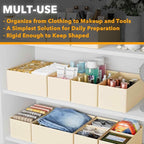 SpaceAid Drawer Organizer for Clothes, 18 Pack Dresser Drawer Organizer Bins, Closet Organizers and Storage Dividers for Clot
