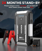 BOOKOO Portable Car Jump Starter, 4500A Jump Start Battery Pack up to 10.0L Gas/ 8.0L Diesel Engines, 12V Car Battery Jump