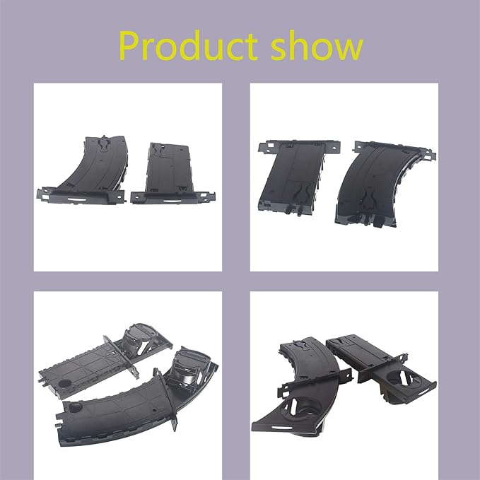 WFLNHB Cup Holder Divers and Passenger Side Black Retractable Replacement for E90 E91 E92 E93 51459173469 51459173463