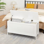HOOBRO Toy Box, Retro Wooden Look Storage Chest with Safety Hinge, Entryway Storage Bench Supports 220 lb, 39.4 x 15.7 x 18.9