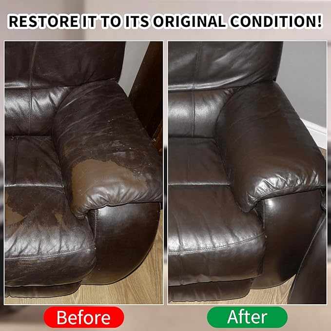 SHADAIWUYU 8.5oz Leather Recoloring Balm with 100ml Mink Oil,Dark Brown Leather Repair kit for Furniture and Car Interior,Lea