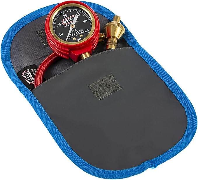 ARB ARB505 Deflator Kit 10-60 PSI Tire Pressure Gauge Rapid Air Down Offroad Kit With Recovery Gear Pouch (PSI)