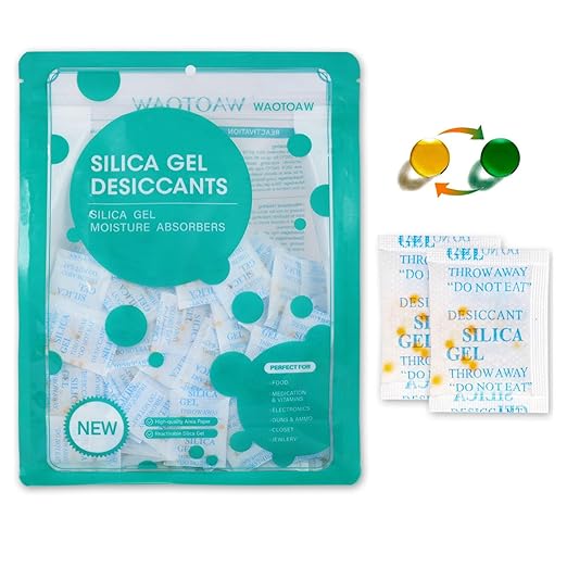 Silica Gel Packets with Color Indicating, 2 Gram [500 Packs] Desiccant Packs for Moisture Control, Moisture Absorbers, Food G