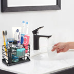Toothbrush Holders for Bathrooms, Stainless Steel Bathroom Toothbrush Holder Kids Electric Tooth Brush Holder and Toothpaste 