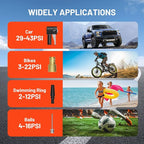 Litheli 20V Cordless Air Compressor, Portable Tire Inflator with 2.0Ah Battery, 150 PSI Cordless Tire Pump for Car, Bike, and Sports Balls, 3 Nozzle Adapters Included