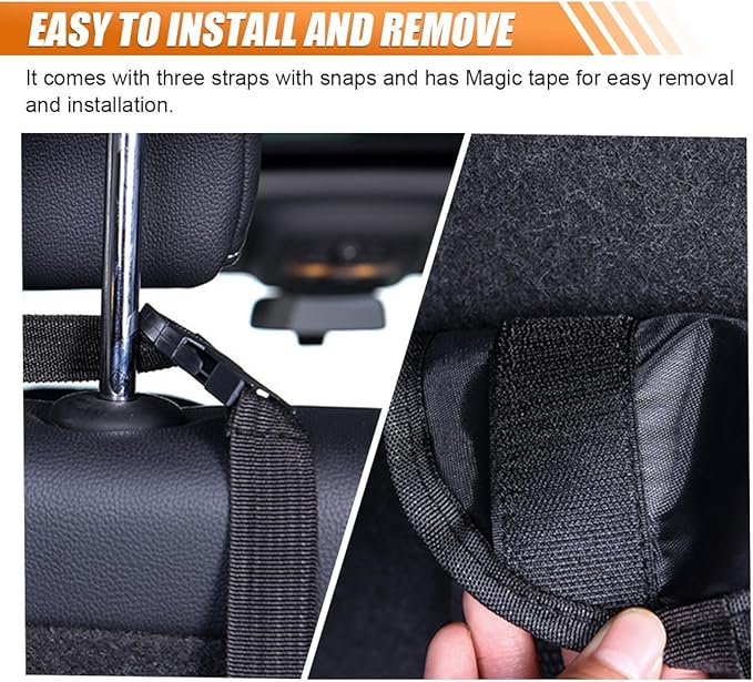 Car Trunk Organizer, Large Capacity Backseat Hanging Storage Bag with 4 Pockets, Waterproof Foldable Car Interior