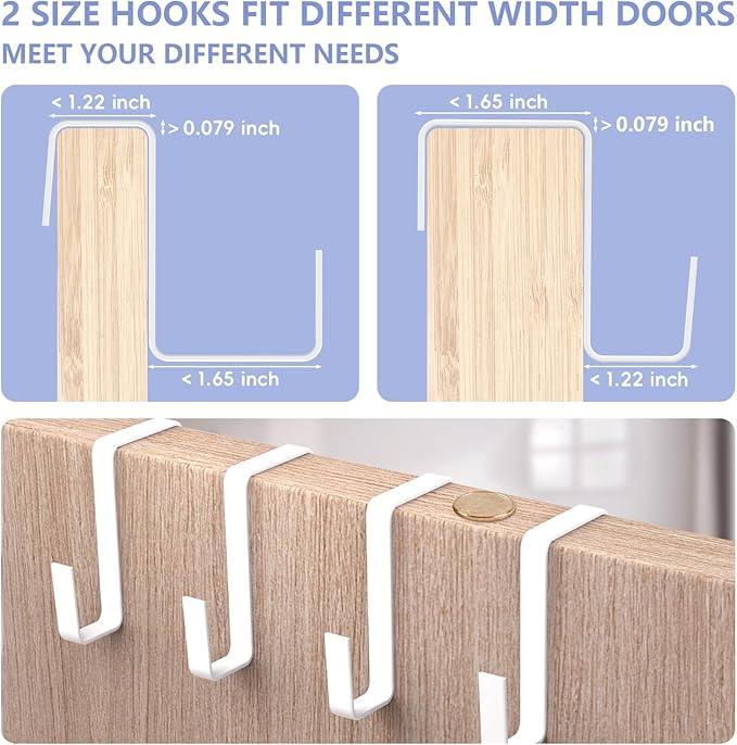 FENTEC 1 Pack Over The Door Shoe Organizer, 68" Exlarge Deep Pockets Hanging Shoe Organizers, 8-Tier Shoe Rack for Closet, Sh