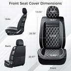Huidasource Seat Cover 5 Layers, Car Seat Covers Full Set Faux Leather, Seat Covers for SUV, Side Open Design Airbag Pops Out