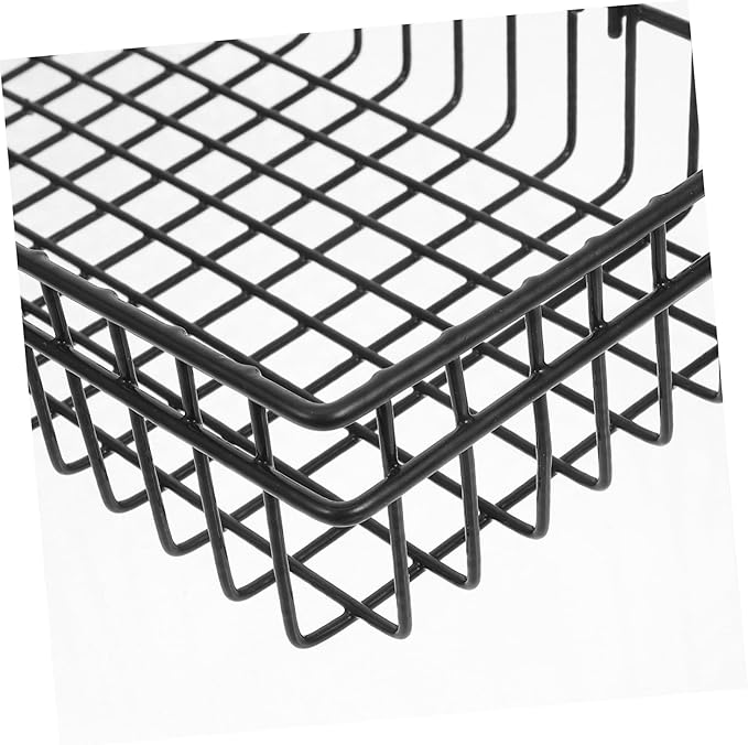 ORFOFE 2pcs Hanging Wire Shelf Storage Baskets Wall Mounted Bins Large Wire Baskets for Home Organization
