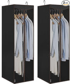 STORAGE MANIAC 2-Pack Hanging Garment Bag Zipper Cover with Sealed Clear Window, Long Garment Cover for Closet Storage Wardro
