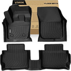 VIWIK Custom Fit Floor Mats for 2013-2016 Ford Fusion & Lincoln MKZ, 1st & 2nd Row All Weather Protection, 3D Scanning Design, Non Slip, Waterproof, Easy to Clean, Durable TPE Material