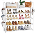 VILICK Shoe Rack for Closet Shoe Organizer Space Saver Storage for 20-25 Pair Shoe Shelf with Hook and Side Pocket Free Stand