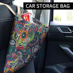 Car Trash Can, Cute Car Trash Bag, Hanging Car Organizer and Storage Bag, Trash Bin for Car Accessories, Vehicle, Travelling, Camping Cute Colorful Paisley Pattern