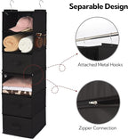 GRANNY SAYS 6-Shelf Hanging Closet Organizers and Storage, Separable to 2 Pack 3-Shelf Closet Hanging Organizer with 3 Drawer