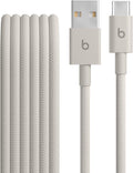 Beats USB-A to USB-C Woven Cable Fast Charging Durable and Tangle-Free Design Compatible Charger for Apple & Android Devices 