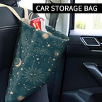 Car Trash Can, Cute Car Trash Bag, Hanging Car Organizer and Storage Bag, Trash Bin for Car Accessories, Vehicle, Travelling, Camping Cute Blue Space