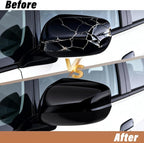 OWITAI Compatible with Honda Fit/Jazz Left Driver Side Mirror Cap Cover 2009 2010 2011 2012 2013, Glossy Black Door Rearview Mirror Cover Replacement Without Turn Signal Light for Fit/Jazz