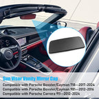 Jaronx Compatible with Porsche Sun Visor Mirror Cover, Left/Right Sun Visor Vanity Mirror Cover Replacement Compatible with Boxster Cayman 981/718 2014-2025, Compatible with Carrera 911 2012-2025