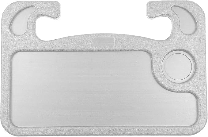 Steering Wheel Tray,Car Table Food Trays for Eating,Laptop Mount,Cars Desk for Driver,Fit Most Auto Vehicle Steering Wheels (Gray, Medium)