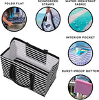 SCOUT Original Deano Tote Large - Durable Lightweight Open Top Beach, Pool & Lake Bag, Inside Zip Pocket, Folds Flat