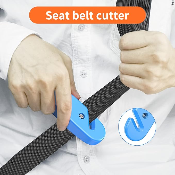 Car Safety Hammer, 3-in-1 Emergency Escape Tool with Window Breaker and Seat Belt Cutter, Safety Emergency Car Escape Tool fo