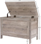 HOOBRO Toy Box, Retro Wooden Look Storage Chest with Safety Hinge, Entryway Storage Bench Supports 220 lb, 29.9 x 15.7 x 18.9