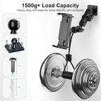 PLDHPRO Tablet Mount for Truck, Heavy Duty Drill Base Tablet Holder for Car Dashboard, Adjustable 2-Stage Stand Compatible with iPad, Galaxy Tab/Z Fold, 5.1-15.6'' Phone Tab for Wall, Vehicle, Boat