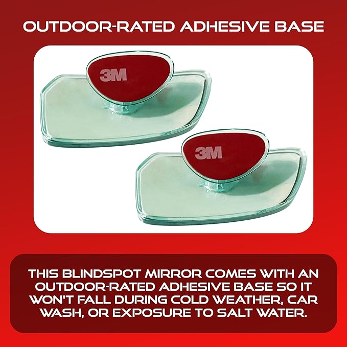 Utopicar Convex Blind Spot Mirrors 2 Pack - OEM Car Side Mirror Blindspot Eliminator Automotive Exterior Accessories - Adjustable Blind Spot Mirror - Universal Fit