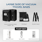 Vacuum Travel Bags With Pump,Vacuum Seal Bags For Clothing Travel,Ip67 Waterproof Vacuum Bags For Travel,Compression Packing 