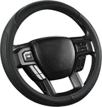 West Llama Customized Auto Car Steering Wheel Cover for Ford Escape,Explorer,Fusion,Focus,Bronco,Transit,Edge (Black- Standar