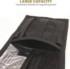 WYNEX Car Sun Visor Organizer with MOLLE Panel | Universal Car Storage Pouch, Compatible Sedan, Suvs, and Vans | for Small Tools, Glasses & Documents