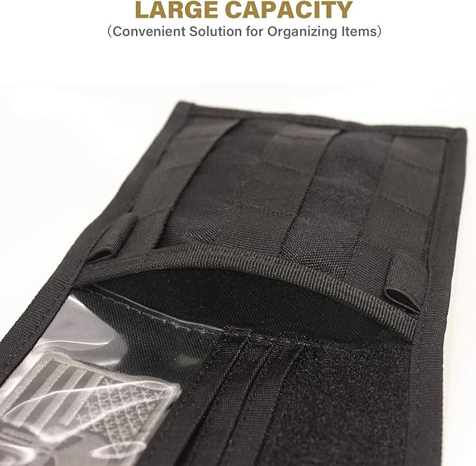 WYNEX Car Sun Visor Organizer with MOLLE Panel | Universal Car Storage Pouch, Compatible Sedan, Suvs, and Vans | for Small Tools, Glasses & Documents
