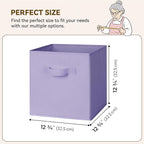 GRANNY SAYS Cube Storage Bins, 13 Inch Cube Storage Organizer, Fabric Storage Bins, Storage Cubes for Shelves, Closet, Purple