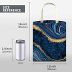 Car Trash Can, Cute Car Trash Bag, Hanging Car Organizer and Storage Bag, Trash Bin for Car Accessories, Vehicle, Travelling, Camping Luxury Blue Marble