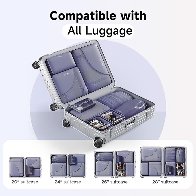 11 Set / 9 Set Packing Cubes for Travel,Gifts for Women Mom Kids,TSA Approved Bags for Makeup, Cosmetic, Toiletry, Organizers
