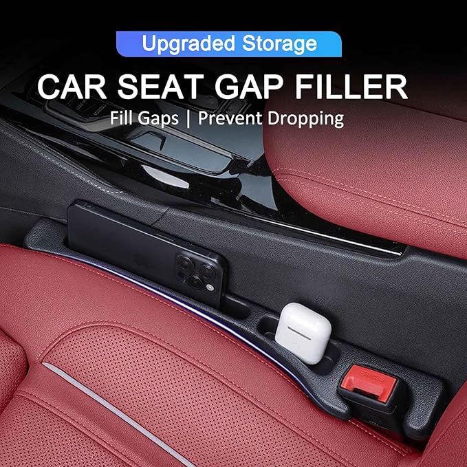 No Drop Seat Guard, Car Seat Gap Filler, Car Gap Filler Organizer, Universal Drop Seat Guards for Cars, Car Accessories Interior Prevent Stop Cellphone Wallet Keys Coins and Card from Dropping